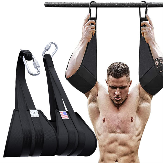 Ab Straps for Pull-Up Bars - Heavy-Duty Ab Workout Equipment 350+ Lbs. Weight Capacity - Hanging Padded Pull Up Straps Arm Lift Set for Home & Gym Workout - Suspension Straps for Men & Women